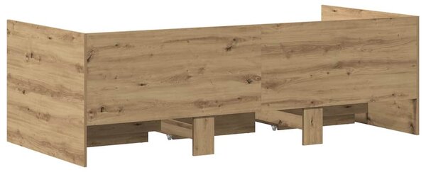 Krevet na dan Umjetnički hrast 90 x 190 cm Konstruirano drvo - Smeđa / 90 x 190 cm