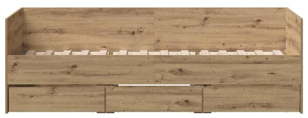 Krevet na dan Umjetnički hrast 90 x 190 cm Konstruirano drvo - Smeđa / 90 x 190 cm