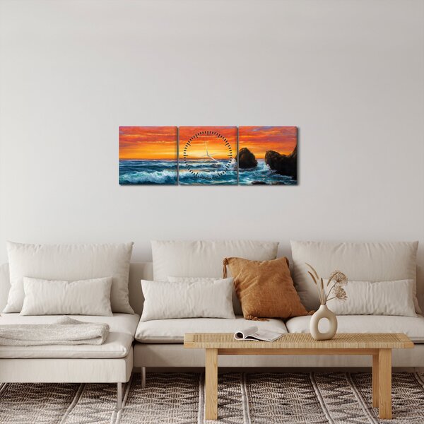 Slika - Zalazak sunca (sa satom) (90x30 cm)