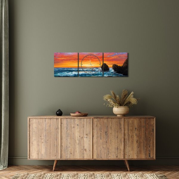 Slika - Zalazak sunca (sa satom) (90x30 cm)