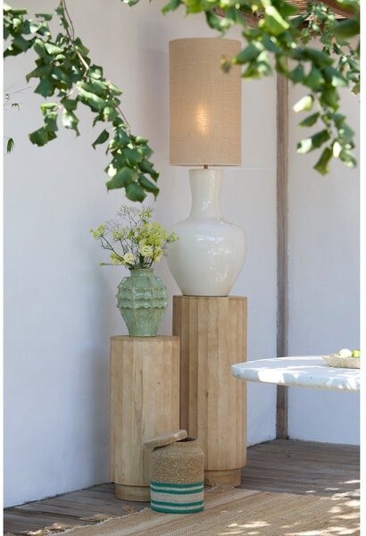 Okrugao pomoćni stol od masivnog manga ø 35 cm Ellena – Light & Living