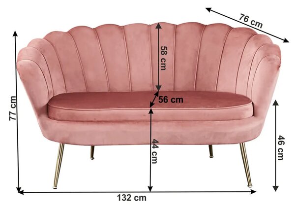 Sofa Nolano (ružičasta)