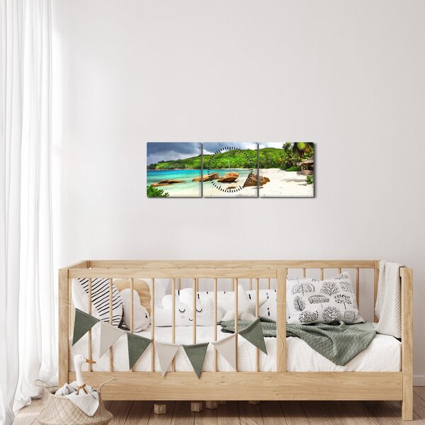 Slika - Sejšeli, plaža Takamaka (sa satom) (90x30 cm)