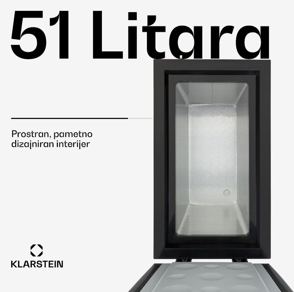 Klarstein Iceblokk 51, škrinja zamrzivač, samostojeći, košara od 51 litara, mogućnost zaključavanja, energetska klasa F, crni