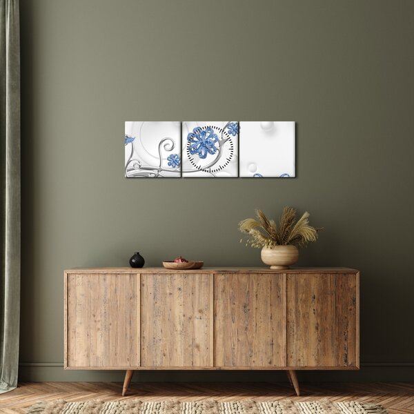 Slika - Modri ​​labodi (sa satom) (90x30 cm)