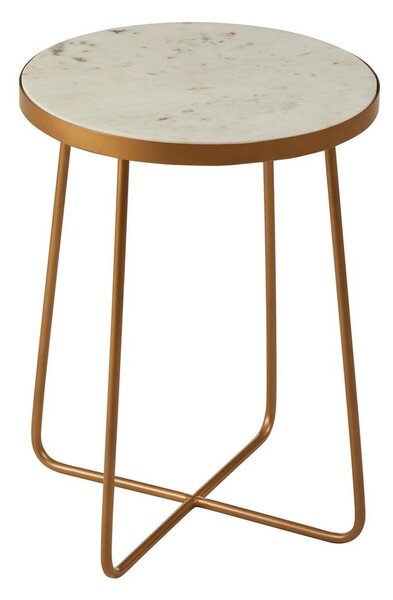 Okrugao pomoćni stol s mramornom pločom ø 36 cm Shalimar – Premier Housewares