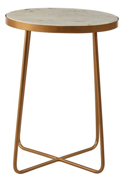 Okrugao pomoćni stol s mramornom pločom ø 36 cm Shalimar – Premier Housewares