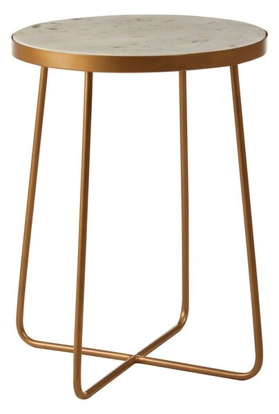 Okrugao pomoćni stol s mramornom pločom ø 36 cm Shalimar – Premier Housewares