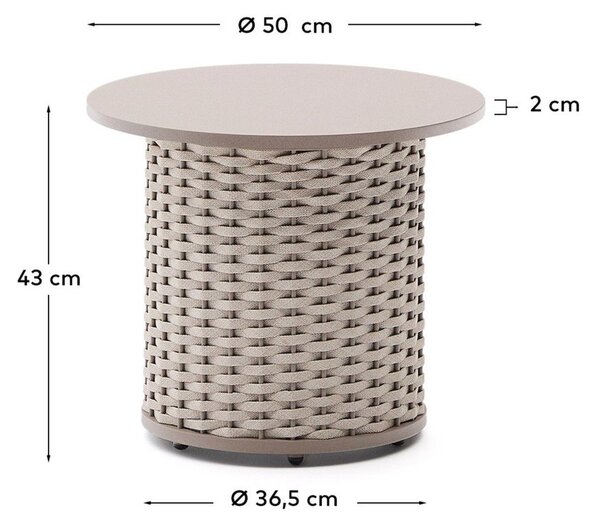Metalni okrugao vrtni stolić ø 50 cm Sedalis – Kave Home