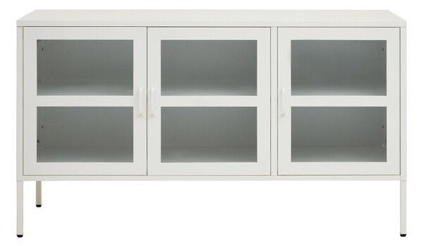 Bijela željezna vitrina 140x80x45 cm Acier – Premier Housewares