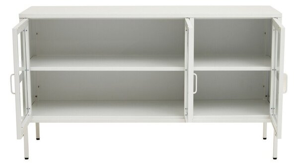 Bijela željezna vitrina 140x80x45 cm Acier – Premier Housewares