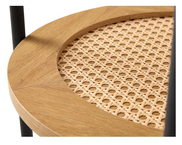 Okrugao pomoćni stol u dekoru hrasta ø 50 cm Pensacola – Unique Furniture