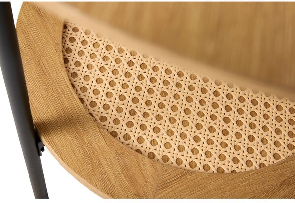 Okrugao pomoćni stol u dekoru hrasta ø 50 cm Pensacola – Unique Furniture