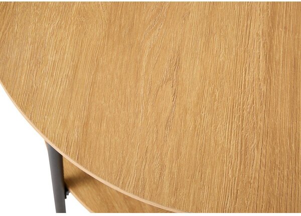Okrugao pomoćni stol u dekoru hrasta ø 50 cm Pensacola – Unique Furniture