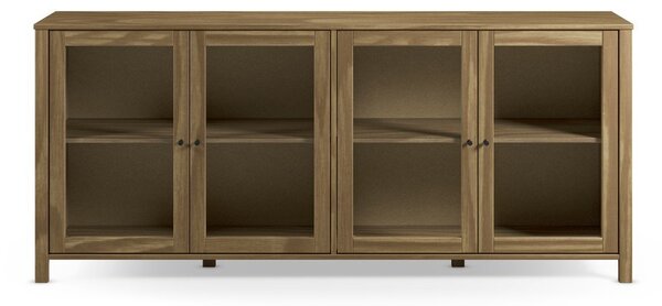 Vitrina od masivnog bora u prirodnoj boji 186x80x40 cm Alessandra – Marckeric