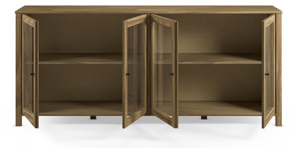 Vitrina od masivnog bora u prirodnoj boji 186x80x40 cm Alessandra – Marckeric