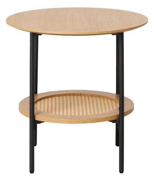 Okrugao pomoćni stol u dekoru hrasta ø 50 cm Pensacola – Unique Furniture