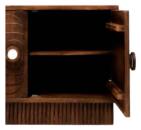 Komoda od masivnog manga u tamnoj prirodnoj boji 40x75x116 cm Sangar – Premier Housewares