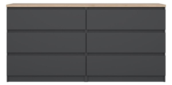Tamno siva komoda 154x76x50 cm Naia – Tvilum