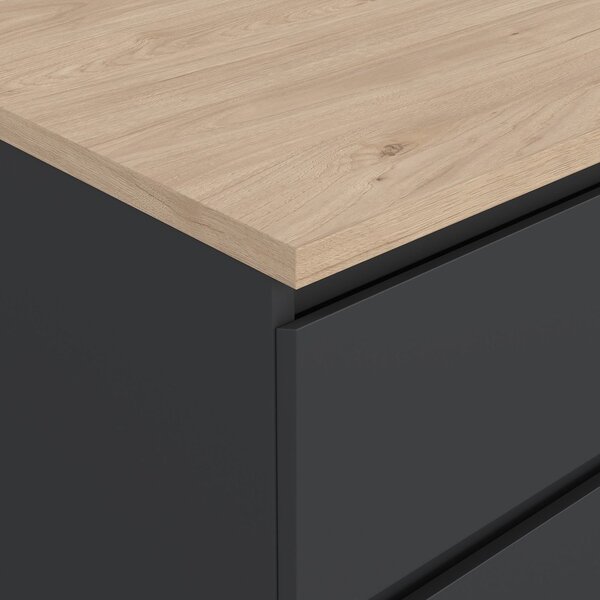 Tamno siva komoda 154x76x50 cm Naia – Tvilum