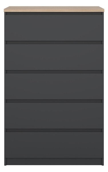 Tamno siva komoda 77x121x50 cm Naia – Tvilum