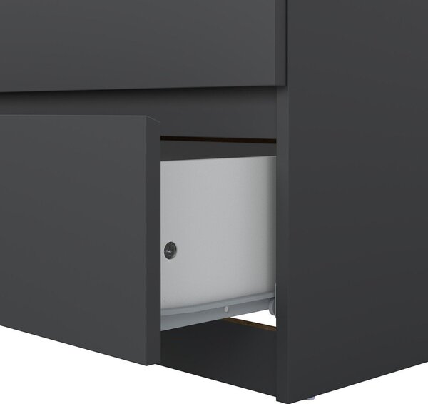 Tamno siva komoda 77x121x50 cm Naia – Tvilum