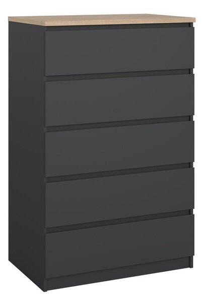 Tamno siva komoda 77x121x50 cm Naia – Tvilum