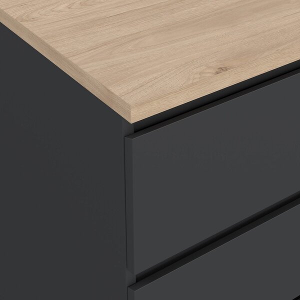 Tamno siva komoda 77x121x50 cm Naia – Tvilum