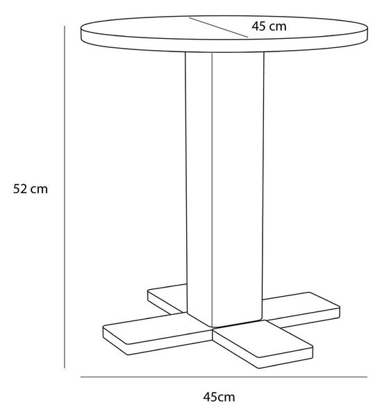 Okrugao pomoćni stol u dekoru hrasta ø 45 cm Koohi – Hübsch