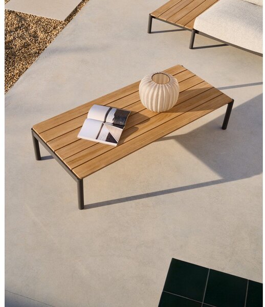 Vrtni stolić za kavu od masivne tikovine 63x149 cm Sorells – Kave Home