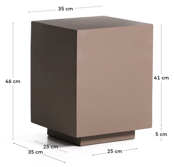 Vrtni stolić betonski 35x35 cm Rustella – Kave Home