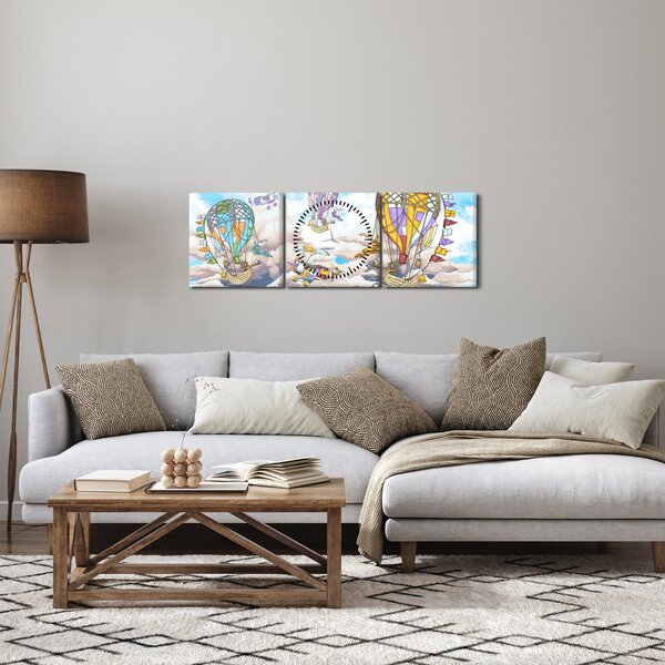 Slika - Odprava v oblakih (sa satom) (90x30 cm)