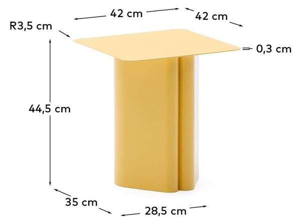 Metalni pomoćni stol 42x42 cm Arvin – Kave Home
