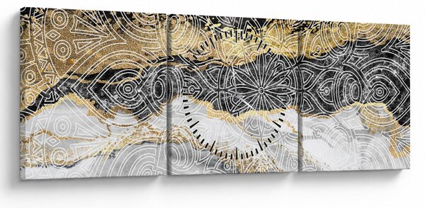 Slika - Mandala v marmorju (sa satom) (90x30 cm)