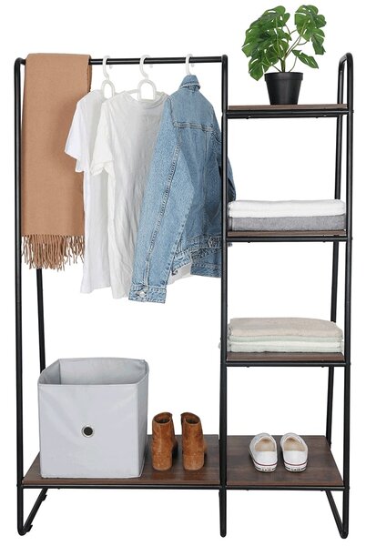 Garderobni organizator Fringe (crna + orah)