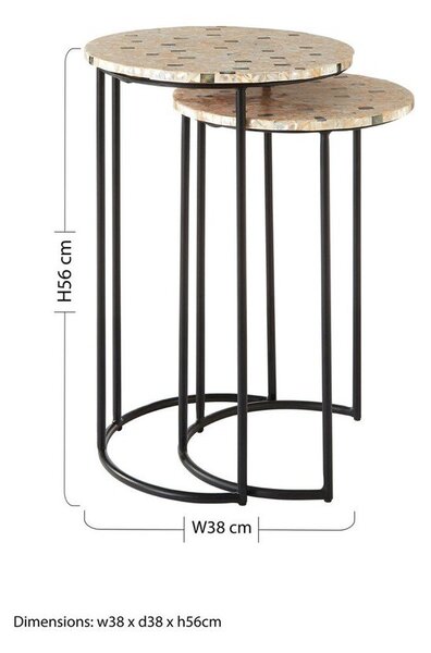 Okrugli pomoćni stolići u setu 2 kom ø 38 cm Halle – Premier Housewares