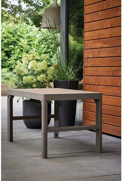 Vrtni stolić za kavu u dekoru oraha 71,5x116 cm Lyon – Keter
