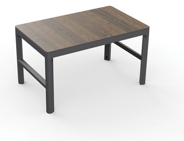 Vrtni stolić za kavu u dekoru oraha 71,5x116 cm Lyon – Keter