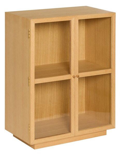 Viseća vitrina u dekoru hrasta u prirodnoj boji 70x90x39 cm Mae – Hübsch