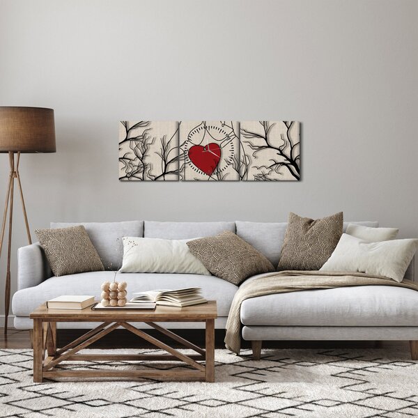 Slika - Zaljubljeni par (sa satom) (90x30 cm)