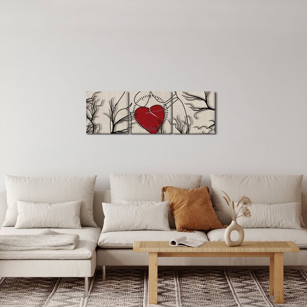 Slika - Zaljubljeni par (sa satom) (90x30 cm)