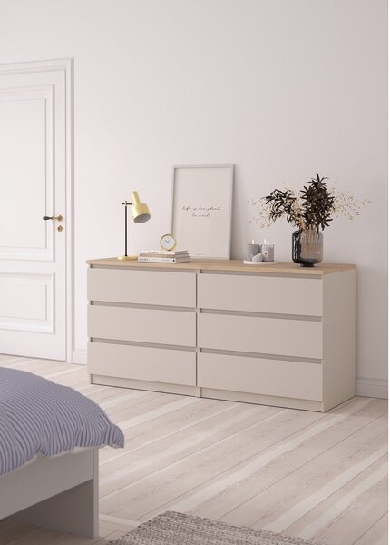 Krem komoda 154x76x50 cm Naia – Tvilum