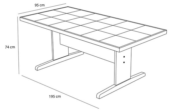 Blagovaonski stol u dekoru hrasta 95x195 cm Skak – Hübsch