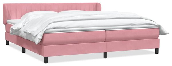 Box Spring krevet s madracima ružičasti 180x210 cm baršun - Ružičasti / 180 x 210 cm