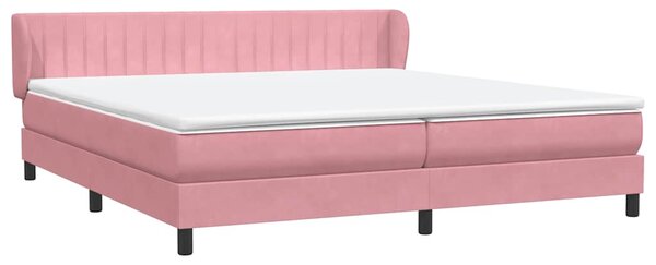 Box Spring krevet s madracima ružičasti 180x210 cm baršun - Ružičasti / 180 x 210 cm