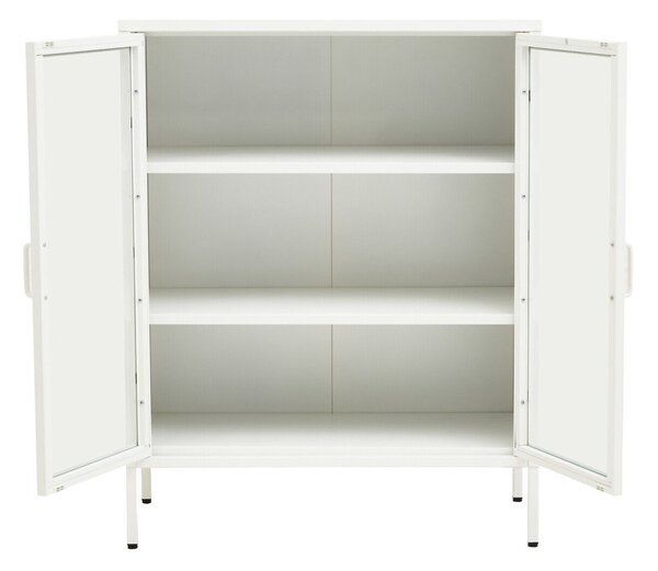 Bijela željezna vitrina 80x102x40 cm Acier – Premier Housewares