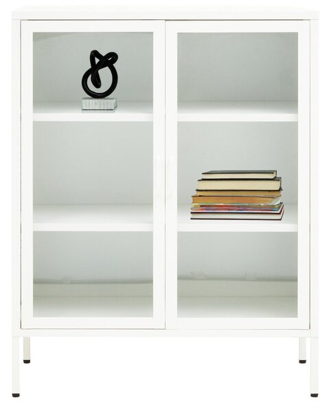 Bijela željezna vitrina 80x102x40 cm Acier – Premier Housewares