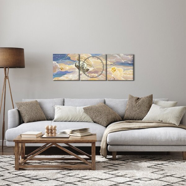 Slika - Nebeška meduza (sa satom) (90x30 cm)