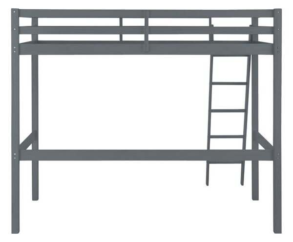 Sivi uzdignuti krevet od borovine Støraa Alpi2, 90 x 200 cm
