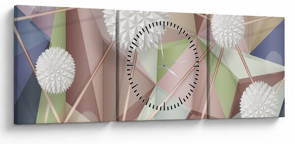 Slika - 3D abstrakcija v pastelnih barvah (sa satom) (90x30 cm)